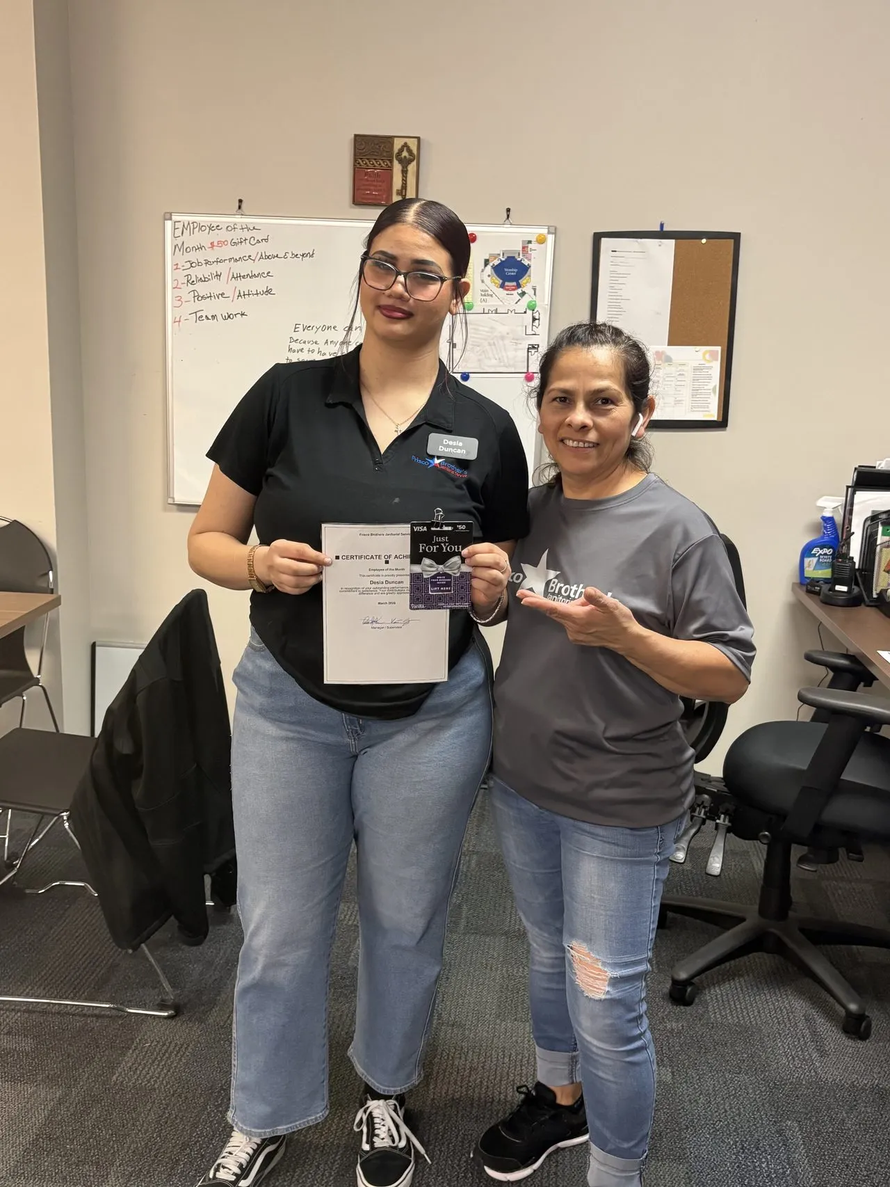 Desia, Frisco Brothers crew member and Employee of the Month