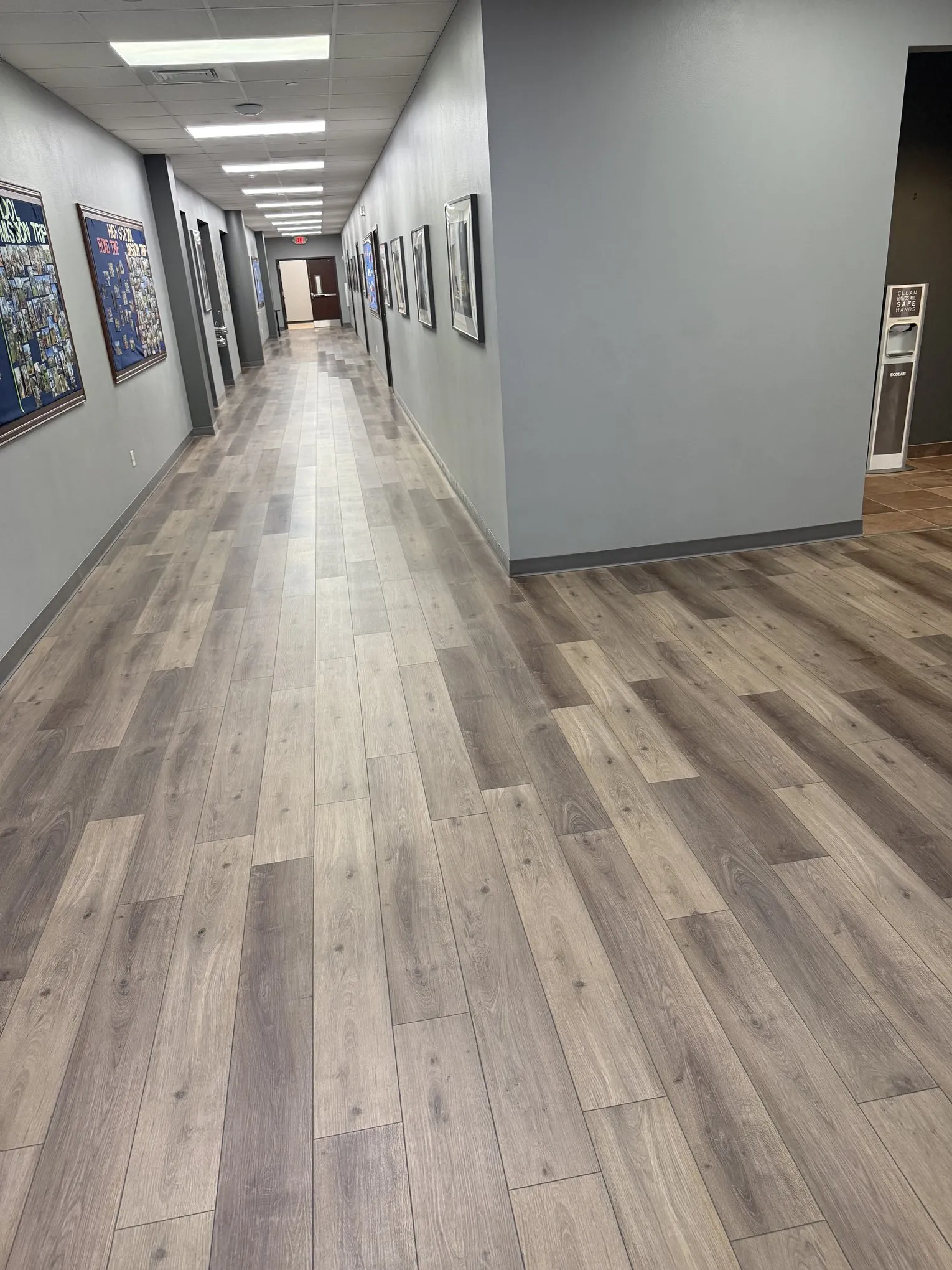 Savannah-area commercial hallway maintained by Frisco Brothers