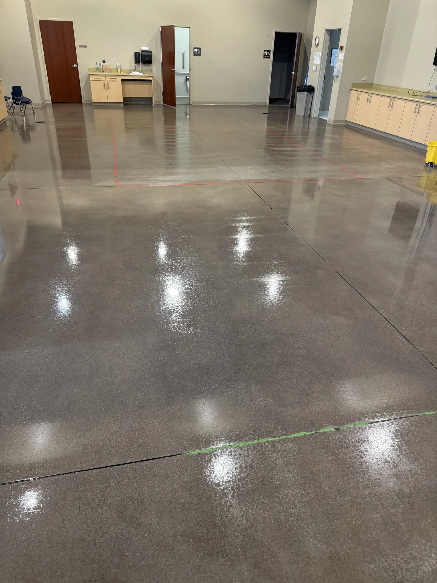 Sealed concrete floor at Grace Methodist Church